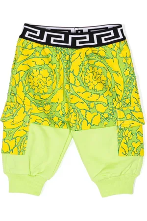 VERSACE Barocco-print cotton trousers