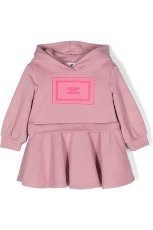 Elisabetta Franchi Logo-embroidered hoodie dress