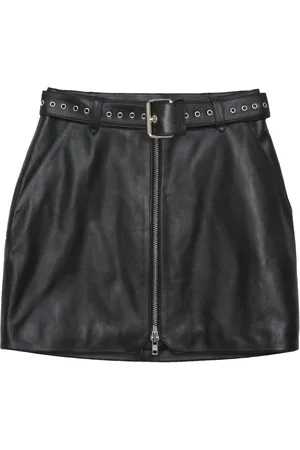 ANINE BING Ana leather straight skirt