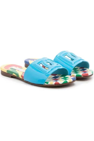 Dolce & Gabbana Majolica-print leather slides