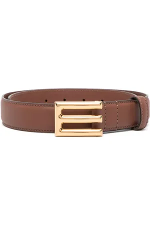Etro Logo-buckle leather belt
