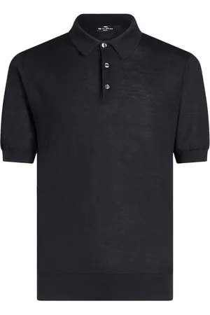 Etro Pegaso-embroidered knitted polo shirt