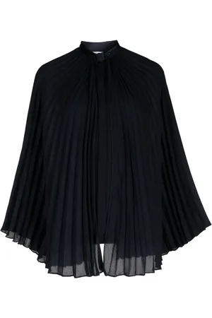 DICE KAYEK Pleated band-collar blouse