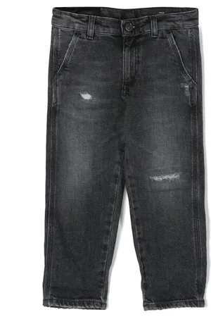 Dondup Ripped-effect straight-leg jeans