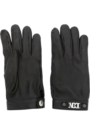 Dsquared2 Logo-plaque leather gloves