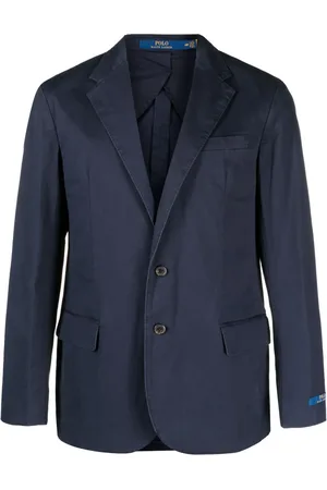 Ralph Lauren Single-breasted logo-patch blazer