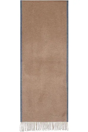 Salvatore Ferragamo Two-tone fringed-edge silk scarf