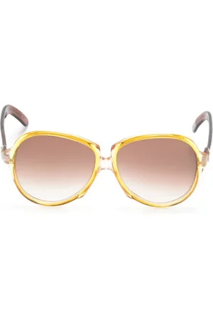 Saint Laurent 1970s two-tone oversize-frame sunglasses
