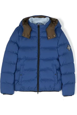 HERNO Logo-patch padded hooded jacket
