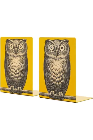 FORNASETTI Civetta hand-painted bookends