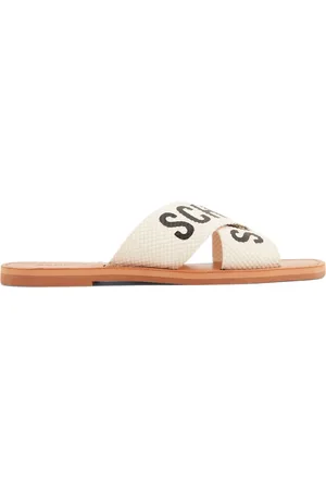 Schutz Logo-print straps slides