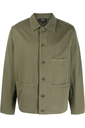 A.P.C. Single-breasted cotton shirt jacket