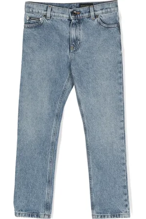 Dolce & Gabbana Logo-patch straight-leg jeans