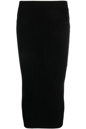 P.A.R.O.S.H. Ribbed-knit midi skirt