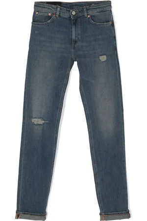 Dondup Ripped-detail straight-leg jeans