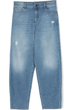 Emporio Armani Distressed-finish denim jeans
