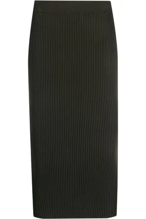P.A.R.O.S.H. Ribbed-knit midi skirt
