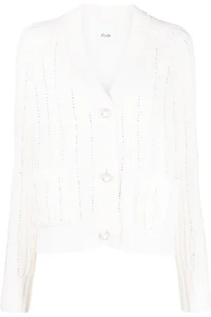 Allude Rhinestone-embellished wool-blend cardigan