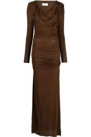 GIUSEPPE DI MORABITO Cowl-neck draped maxi dress