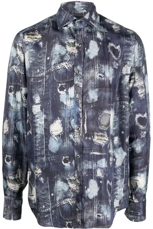 John Richmond Printed long-sleeve shirt