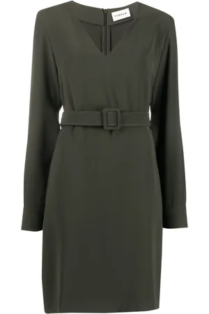 P.A.R.O.S.H. Belted V-neck minidress