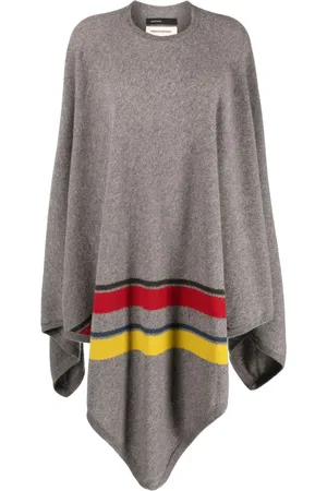 Frenckenberger Striped cashmere cape