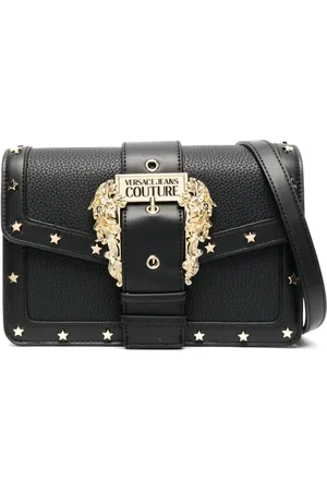 VERSACE Baroque-buckle faux-leather bag