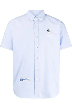 A Bathing Ape Logo-embroidered cotton shirt