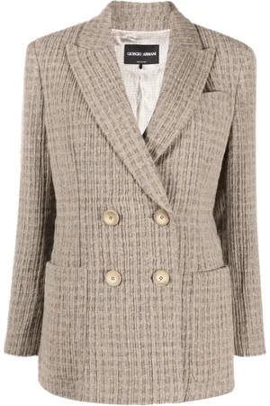 Giorgio Armani Double-breasted textured blazer