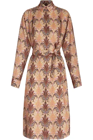 Etro Paisley-print belted midi shirtdress