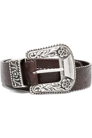 Golden Goose Decorated-buckle leather belt