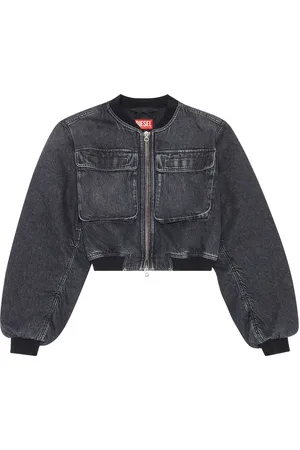 Diesel De-Khlo-S cropped denim bomber jacket