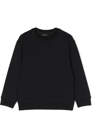 Emporio Armani Logo-embroidered cotton-blend sweatshirt