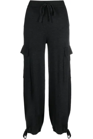 P.A.R.O.S.H. Tapered drawstring knit trousers