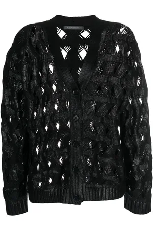 Alberta Ferretti Button-up open-knit cardigan