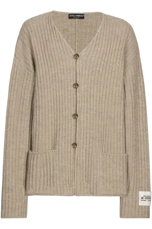 Dolce & Gabbana Logo-patch V-neck cardigan