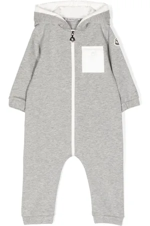 Moncler Logo-patch hooded romper
