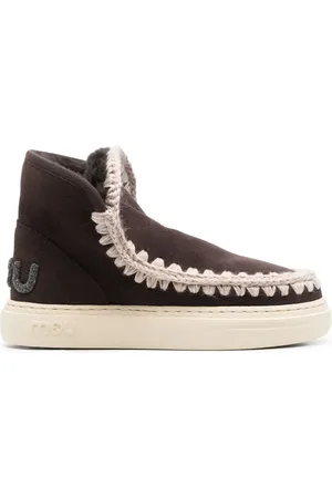 Mou Eskimo whipstitch-trim ankle boots