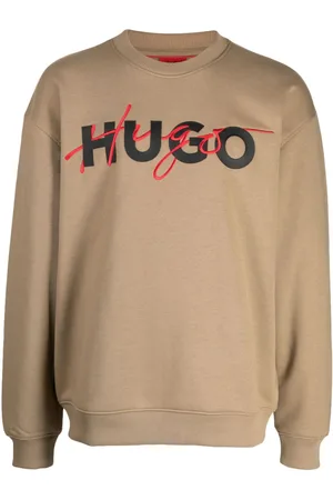 HUGO - Oversized-fit cotton-terry sweatshirt with graffiti-inspired logos