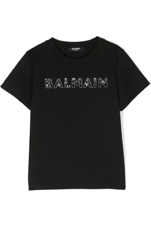 Balmain Sequin-embellished logo T-shirt