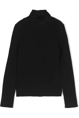 Twin-Set Logo-embroidered ribbed jumper