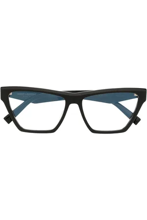 Saint Laurent Logo-detail square-frame glasses
