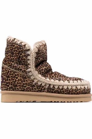 Mou Eskimo leopard-print boots