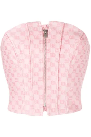 MISBHV Monogram-print corset top