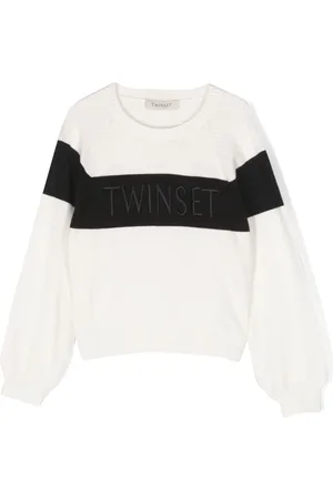 Twin-Set Logo-print stripe-trim jumper