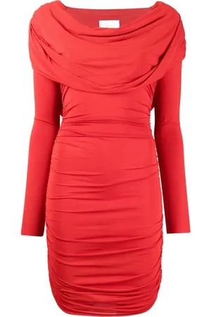 GIUSEPPE DI MORABITO Cowl-neck ruched minidress