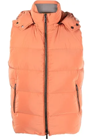 MOORER Hooded padded gilet