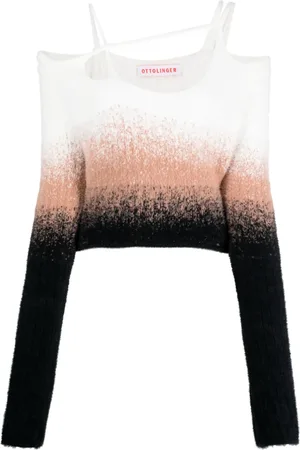 OTTOLINGER Gradiebt-effect off-shoulder knitted jumper
