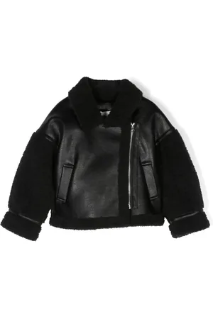 MONNALISA Faux-leather zip-up jacket