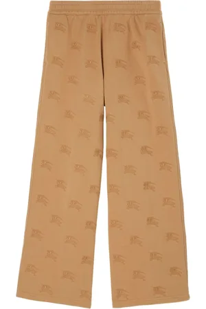 Burberry EKD-embroidered cotton track pants